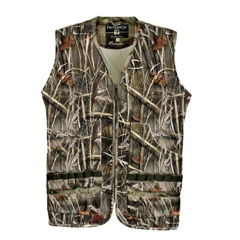 Front view picture of the Percussion Palombe Ghostcamo Wet Vest