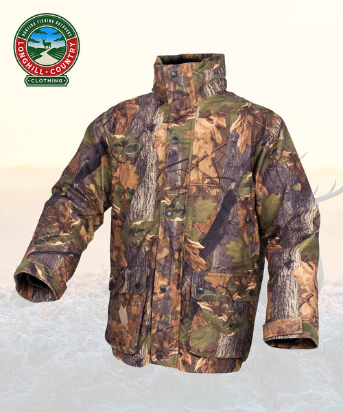 Camouflage product shot of Jack Pyke hunting jacket in english oak