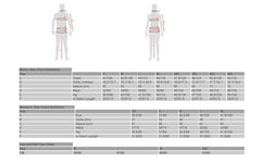 sizing chart for the shooterking gilet